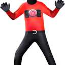 Poterloy Toilet Costume for Kids Camera Speaker Man Cosplay Video Game Jumpsuit for Halloween 5-12 Years