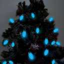 25 Pack C7 Led Blue Replacement Light Bulbs, Blue Christmas Outdoor String Lights Bulbs, Shatterproof Led Night Light Bulbs, E12 Candelabra Base, 0.6W Energy-Efficient LED Bulbs