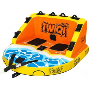 Heavy-Duty Towable Tube for Boating, Boat Tubes with 840D Nylon Cover, Inflatable Water Sport Towables with Front Back Tow Points, Super Sofa Design, Size: 2 Rider