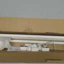 KAMANINA 1 Inch Double Curtain Rods for Windows 72 to 144 Inches (6-12 Feet), Ivory White Heavy Duty Double Curtain Rod, Telescoping Drapery Rod with Netted Texture Finials