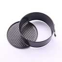 Prime Bakers and Moulders Round Non Stick Black Cake Pan with Removable Base for Microwave Oven (Set of 3 + 1 Bottom)