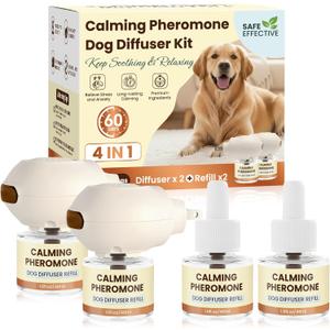 Dog Pheromones Dogs Pheromone Accidents Aggression 2 Diffusers+2 Refills Separation Anxiety Calming Calm Plug