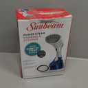 Sunbeam 1200W Power Steam Handheld Steamer for Clothes, Extra Burst of Steam Feature, 30-Second Fast Heat-Up, Bristle Brush Attachment, White and Blue Finish (One Size)