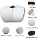 TOPABYTE Car Neck Pillow for Tesla Model 3 Model Y Model S Model X Cybertruck and Most Cars, Memory Foam Ergonomic Design Seat Neck Support Headrest, 2 Pieces, White