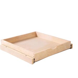 Couver Pull Out Drawers For Cabinets, 22.5"W x 21.25"D X 4"H Soft Close Slide Out Wood Shelves Storage Organizer for Kitchen, Finished, Heavy-Duty, Bottom Assembly