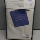 100% Blackout Shield Linen Blackout Curtains for Bedroom 84 Inches Long, Back Tab/Rod Pocket Living Room Drapes, Thermal Insulated Blackout Curtains 2 Panels Set, 50" W x 84" L, Cream