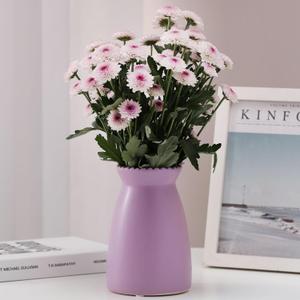 hjn Purpple Flower Vase  Minimalist Ceramic Vase, Decor Vases for Flowers/Centerpieces/Table/Office/Living Room/Bookshelf/Mantel-(Purple)