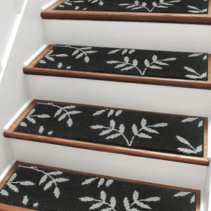 Carpet Stair Treads, Non-Slip Stair Treads for Wooden Steps Indoor, 15PC-8"x30"
