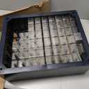 Plastic Storage Drawers – 60 Compartment Organizer – Desktop or Wall Mount Container for Hardware, Parts, Crafts, Beads, or Tools by Stalwart, Navy Blue