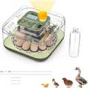 Automatic 12 Egg Incubator - Digital Temperature/Humidity Display, Hatch Day Countdown, Auto Egg Turner & Candler with 360° View for Hatching Chicken, Duck, Quail Eggs