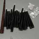 Flameless Floating Candles with Wand20 Pcs Magic LED Hanging Taper CandlesFlickering Battery Operated Taper Candle with Wand Remote for Halloween Decorations Best Gift(Black)