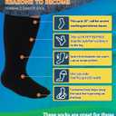 Powbrace 4 Pairs Wide Diabetic Socks for Swollen Feet, Lymphedema & Edema Relief, Non-Binding Calf Socks for Men & Women, One Size