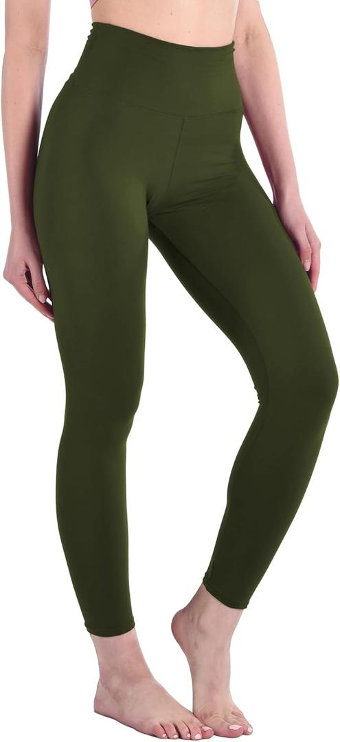 Ipletix Leggings for Women, High Waisted Leggings Buttery Soft Non See Through Workout Yoga Pants (Army Green)