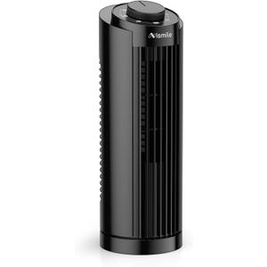Grelife 13'' Quiet Tower Fan - 26dB Ultra Silent Oscillating Fan with Remote, 3 Speed Modes, 8H Timer, 27ft/s High Velocity Airflow, Portable Desk Fan for Bedroom, Office & Home,Black