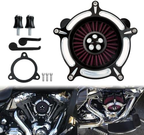 HDBUBALUS Motorcyle Air Cleaner Air Filter Intake Kit Fit For Harley M8 Softail 2018-2023 Touring 2017-2023 Trike 2017-2023 Red