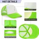 Ultrafun 10 Pack Trucker Hat Mesh Sublimation Blank Hats Adjustable Baseball Caps Hats for Men Women (Green, M)