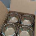 Anchor Hocking 2 Cup Glass Storage Containers with Lids, Set of 4 Glass Food Storage Containers with Mint SnugFit Lids (Mixed Blue)