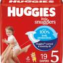 Huggies Size 5 Diapers, Little Snugglers Baby Diapers, Size 5 (27+ lbs), 19 Count