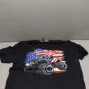 Monster Truck 4th of July Shirt Boys American Flag Men USA T-Shirt, L