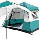 Hewolf Instant Tent for 6 Person Camping, Waterproof Easy Pop Up Tent Sets Up in 60 Seconds for Family Outdoor Hiking & Backpacking with Carry Bag