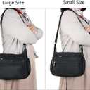 NOTAG Crossbody Bag for Women Waterproof Shoulder Bag Messenger Handbags Casual Nylon Purse Handbag (Small, Black)