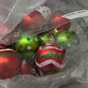 Christmas Ornaments Balls - 30 Pcs 2.4 Inch Shatterproof Plastic Christmas Balls Sets, Red Green & White Small Christmas Tree Ball Hanging Ornaments for Holiday Wreath Party Christmas Tree Decor (E)