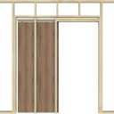 JUBEST Pocket Door Frame Kit with 220LBS Two-Way Soft-Close Mechanism, Smooth and Quiet, Easy to Install Hidden Door Kit, 24" to 36" x 80