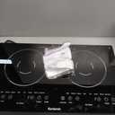 2 Burner Electric Cooktop 110V, 2000W, 24" Countertop & Built-in, 24 Inch 2 Burner Black