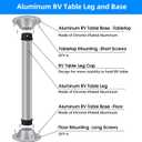 29" RV Table Leg and RV Table Base Mount,Camper Tables Legs, Aluminum Surface Mount Pedestal Bases Flange with Dinette Tables Legs Pipe for Camper Trailer Motorhome, Includes Mounting Screws, 29 Inch - 1 Set
