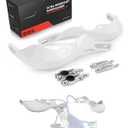 JFG RACING Dirt Bike Handguards,7/8" and 1 1/8" Handlebar Dirtbike Hand Guards Accessories Universal for CRF XR YZF XC KX 125 150 250 300 Motorcycle ATV Pit Bike Ebike Motocross Enduro MX-White
