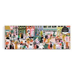 Galison Halloween Parade Fall 1000 Piece Panoramic Puzzle - Colorful and Bright Jigsaw Puzzle, Thick and Sturdy Pieces, Family Activity