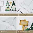 TERESA'S COLLECTIONS St. Patricks Decorations Outdoor for Home, 2Pcs Metal Gnome Decor Garden Stakes, Saint Patricks Yard Art Welcome Signs Gifts, Luck of The Irish Decor Yard Lawn Porch, 25" (Large, Green)