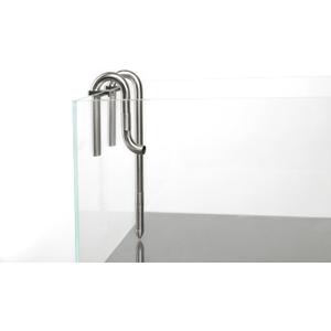 LANDEN 304 Stainless Steel Lily Pipes with Clamps for Rimless Glass Aquarium, Inflow and Outflow Set (Pipe Diameter 16mm) (ID/OD=14/16mm)