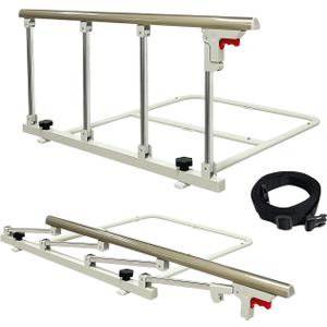 Bed Rails for Elderly Adults Safety Rail Folding Bed Railings for Seniors Side Guard Assist Cane Hospital Bedrails Slides Under Mattress Bed Grab Bar Bedside Medical Handle Fall Prevention(37"x18")