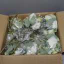 12 Bundles Peonies Artificial White Flowers Bouquet, Lifelike Silk Fake Peonies with Stems for Home Table Centerpieces, Wedding, Party & DIY Bridal Floral Arrangements (White)