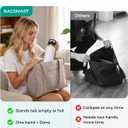 BAGSMART Boxy Tote Bag for Women, Crossbody Bag with Zipper, Crush Bow Purses for Travel Work College
