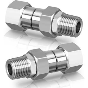 M MINGLE 3/8 NPT Pressure Washer Swivel Fitting, Anti-Twist 3/8 Swivel Male to Female Adapter, 360 Kink-Free Connector for Gun and Hose, 4500 PSI, 2 Pcs