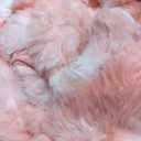 Rabbit Plush Kids Girls Pink White Comforter Sets Twin/Full - 3PC Faux Fur Bed Set Skin Friendly Soft Warm Velvet Flannel Fluffy Fuzzy BeddingComforter x 1 Pillowcases x 2