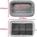 Enjoying Cat Mat Bed 10" x 15" Pet Bed with Pillow Around for Puppy Kitten Curled Sleeping Beds for Carrier/Crate Small Dog Cushion, Anti Skid Bottom, Small