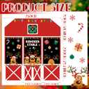 Newwiee 4 Pcs Large Christmas Reindeer Door Cover Set Elk Classroom Door Decoration Christmas Reindeer Background Banner Xmas Deer Party Decor for Wall Window Classroom Office Home Indoor Outdoor