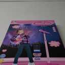 TAKIHON Guitar and Microphone Set for Kids,Guitar Toys with Music&Colorful Light,Adjustable Height Microphone with Stand,Karaoke Toys Gift for Boy,Girls,Toddlers(Red)-Upgraded