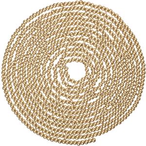 Boao 1 Piece Christmas Wooden Bead Garland 19.7 ft Round Farmhouse Vintage Wood Bead Garlands for Xmas Decoration Supplies (Gold)