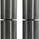 4.75' Inch Weldable Barrel Hinges Heavy Duty Gate Hinges Weld On Hinges Carbon Steel Polished Finish (2 Pack, Raw Polished Metal)