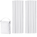 Amazon Basics Portable Blackout Curtain Shade with Suction Cups, Noise Reducing, Energy Saving, 50"W x 78"L, White, 2-Pack