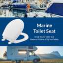 BEMIS TC50TTA MARINE Toilet Seat, Small Toilet Seat Made for Boats and RVs, Durable Wood, White