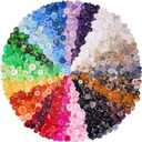 2800-3000pcs Assorted Resin Buttons Bulk 24 Colors Mixed Sizes Decorative Buttons for Sewing Crafts Clothes Button Painting DIY Handmade Ornament
