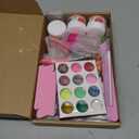 Nail Kit Set Professional Acrylic with Everything, 12 Glitter Acrylic Powder Kit Nails Art Tips Decoration, DIY Gifts for Women Nail Art Tool and Supplies for Beginners
