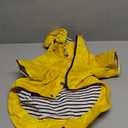 Morezi Dog Zip Up Raincoat with Reflective Buttons, Rain/Water Resistant, Adjustable Drawstring, Removable Hood, Raincoats with Legs - Yellow - L