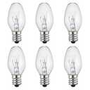 ZwwYvv Night Light Bulbs,E12 Candelabra Base,4 Watt/C7/120V Decorative Bulb,Warm White,6 Pack