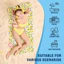 Yellow Lemon Beach Towel 30x60 Inch, Mediterranean Summer Citrus Lemon Floral Oversized Bath Towel Blanket for Bathroom Travel Swimming Pool Spa Yoga Camping